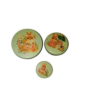 Small Vintage Nesting Easter Tins